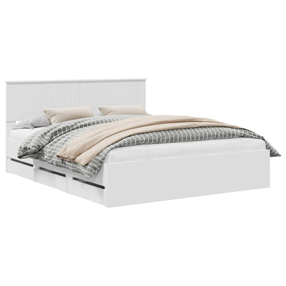 Struttura del letto Bianco 160 x 200 cm Legno Ingegnerizzato