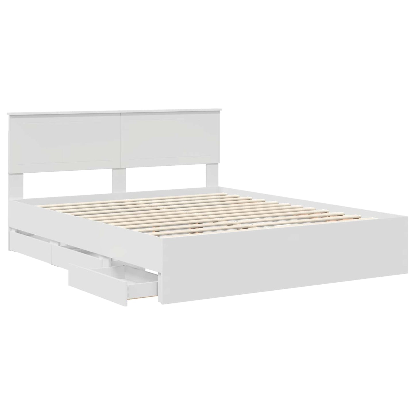 Struttura del letto Bianco 160 x 200 cm Legno Ingegnerizzato