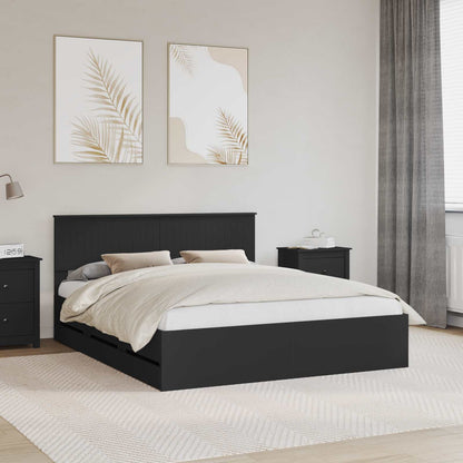 Struttura del letto Nero 160 x 200 cm Legno Ingegnerizzato