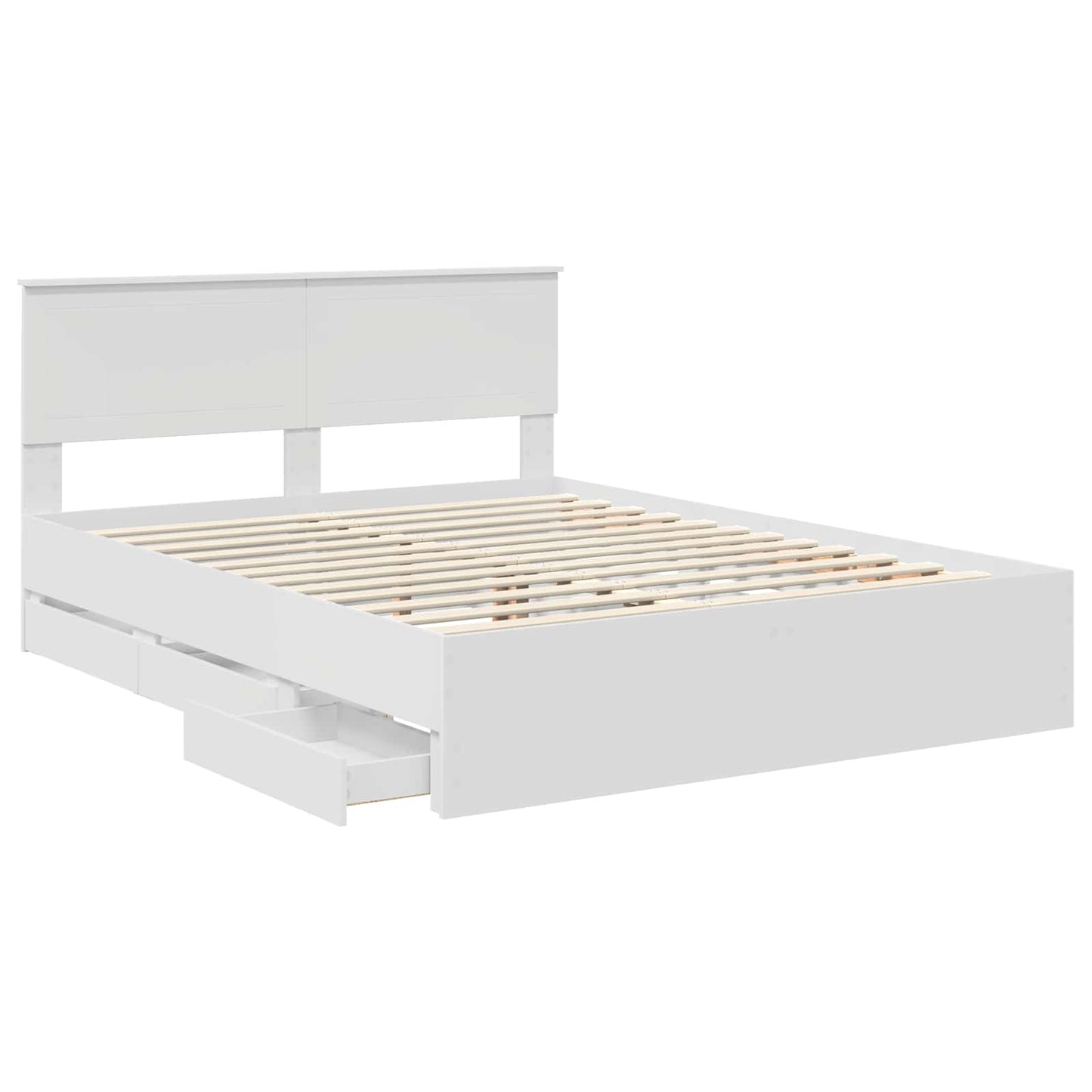 Struttura del letto Bianco 150 x 200 cm Legno Ingegnerizzato