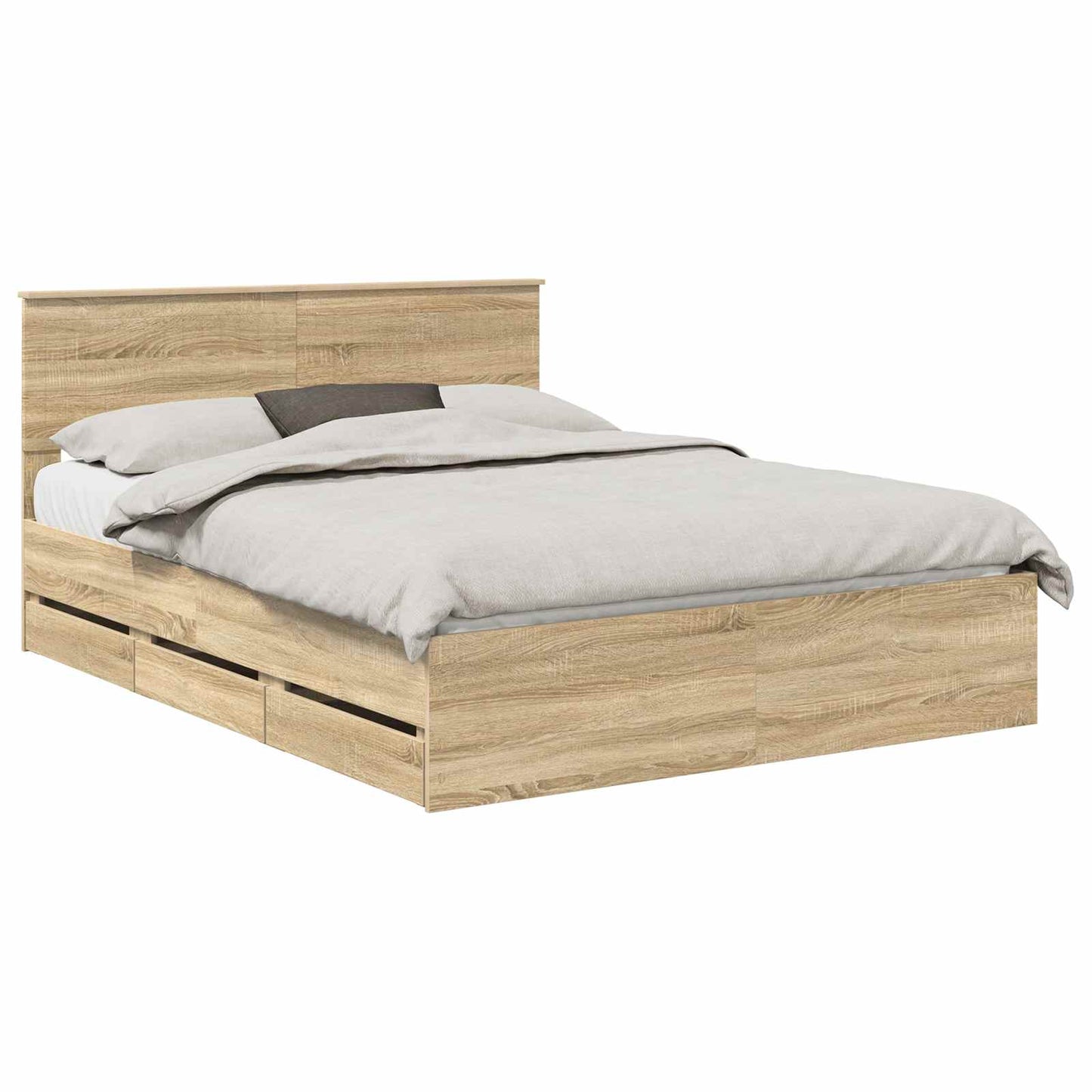 Struttura del letto con cassetto Rovere Sonoma 150 x 200 cm