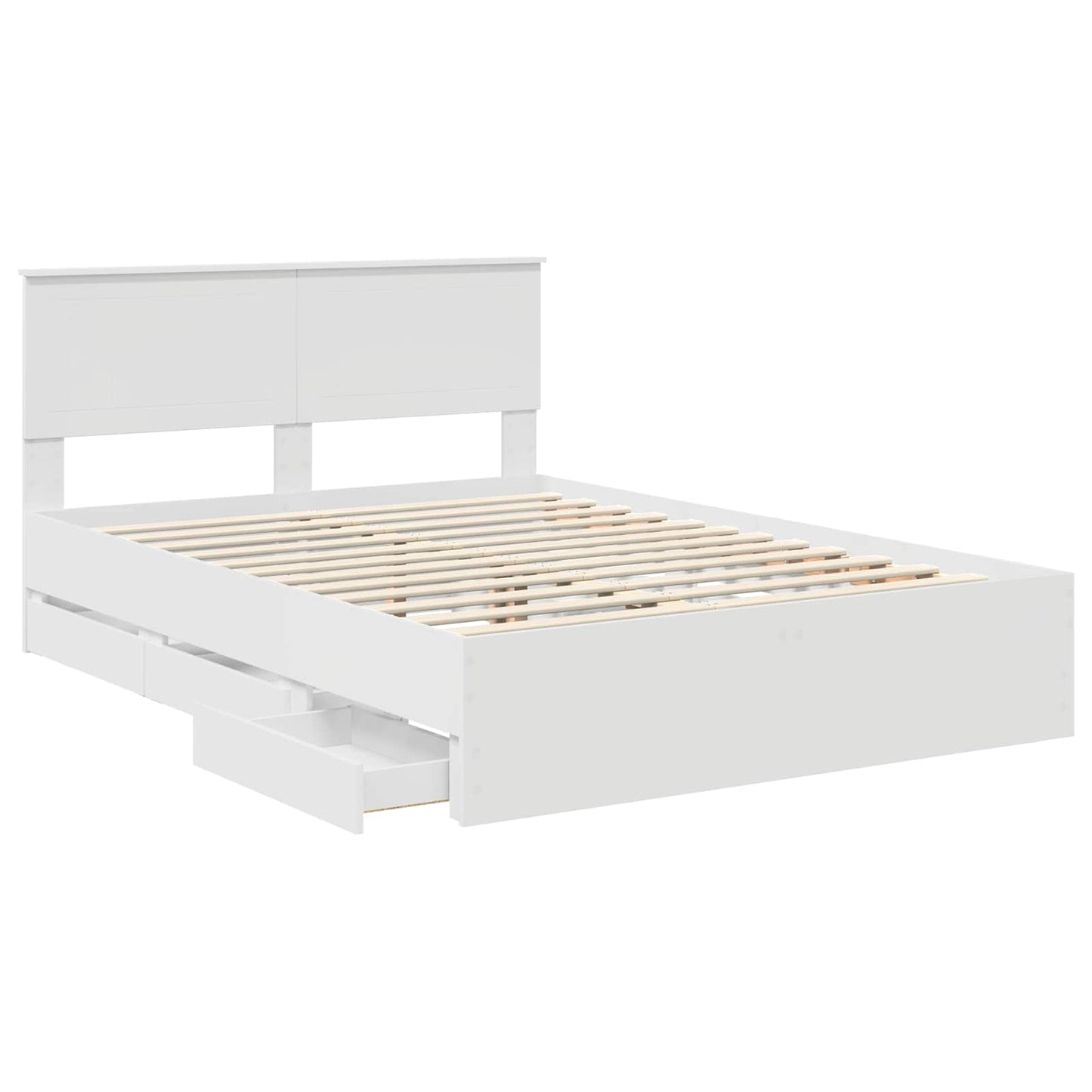 Struttura del letto Bianco 140 x 190 cm Legno Ingegnerizzato