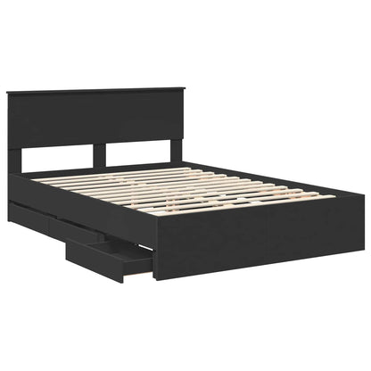 Struttura del letto Nero 135 x 190 cm Legno Ingegnerizzato