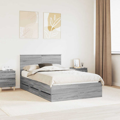 Struttura del letto con cassetto Grigio Sonoma 120 x 190 cm