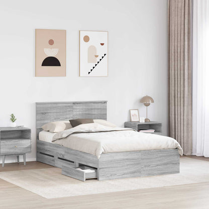 Struttura del letto con cassetto Grigio Sonoma 120 x 190 cm