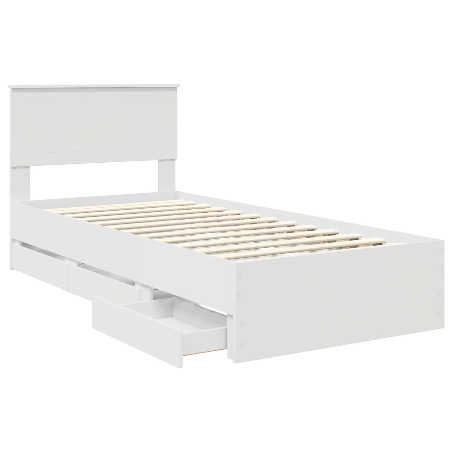 Struttura del letto Bianco 90 x 200 cm Legno Ingegnerizzato