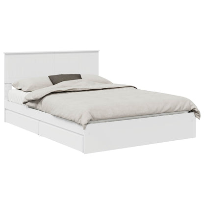Letto con Contenitore Bianco 135 x 190 cm Legno multistrato