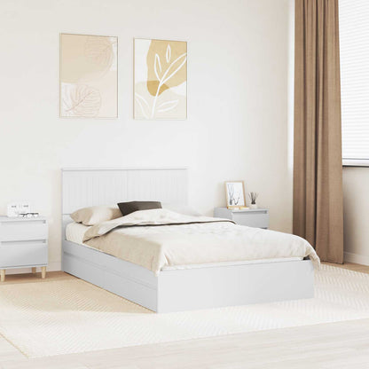 Letto con Contenitore Bianco 120 x 190 cm Legno multistrato