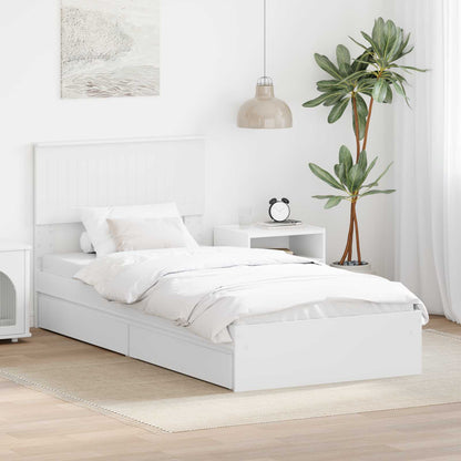 Letto con Contenitore Bianco 90 x 200 cm Legno multistrato