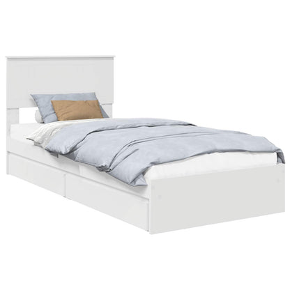 Letto con Contenitore Bianco 90 x 190 cm Legno multistrato
