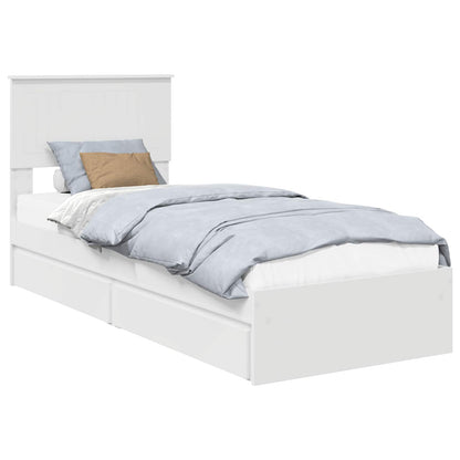 Letto con Contenitore Bianco 75 x 190 cm Legno multistrato