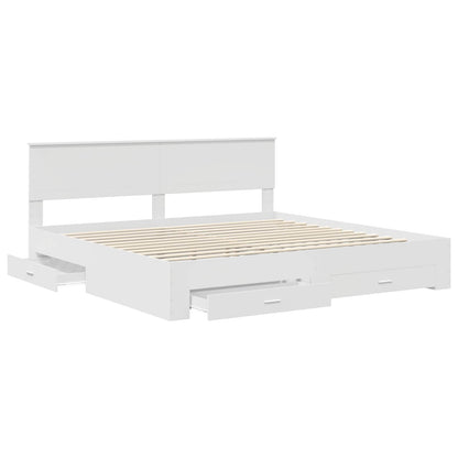 Struttura del letto Bianco 200 x 200 cm Legno multistrato