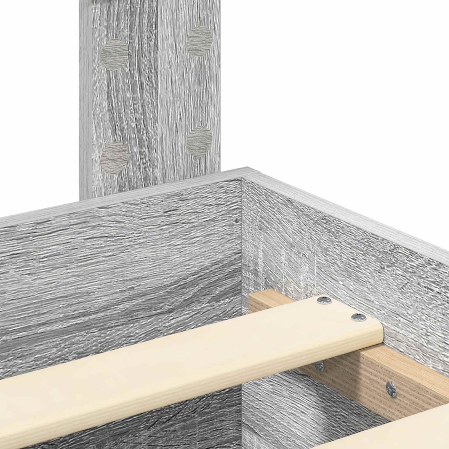 Struttura del letto con testiera Grigio Sonoma 200 x 200 cm