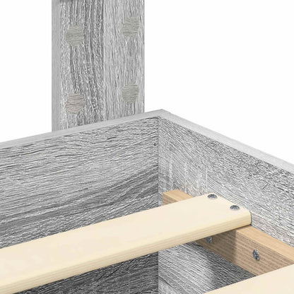 Struttura del letto con testiera Grigio Sonoma 200 x 200 cm