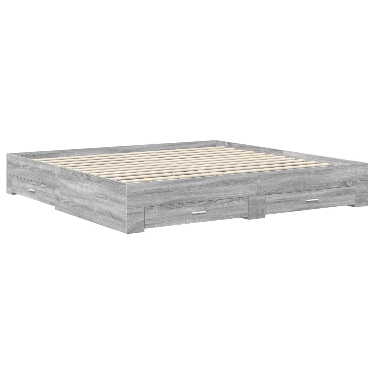 Struttura del letto con testiera Grigio Sonoma 200 x 200 cm