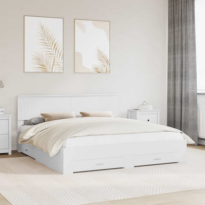Struttura del letto Bianco 180 x 200 cm Legno multistrato