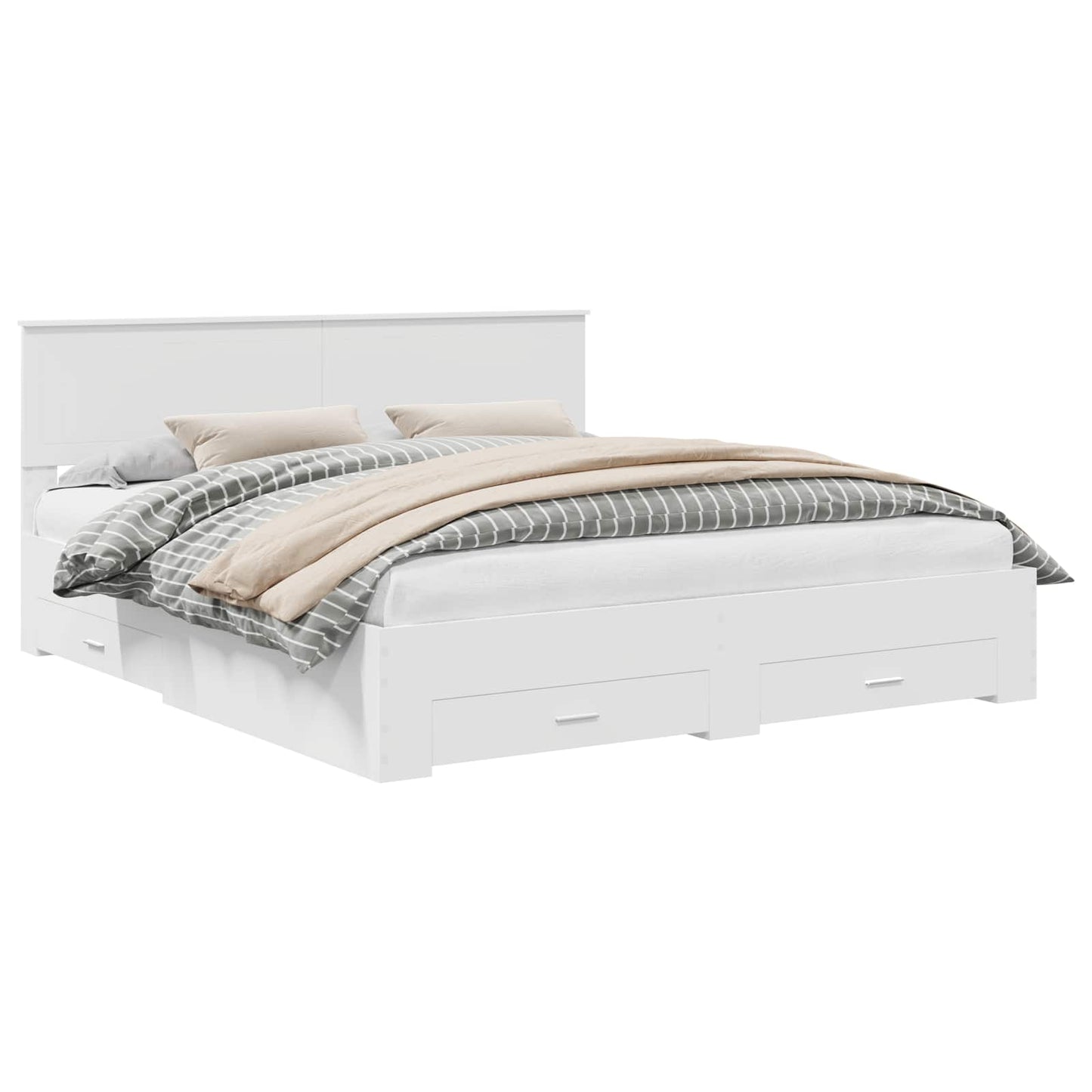 Struttura del letto Bianco 180 x 200 cm Legno multistrato