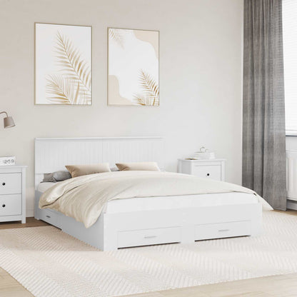 Struttura del letto Bianco 160 x 200 cm Legno multistrato