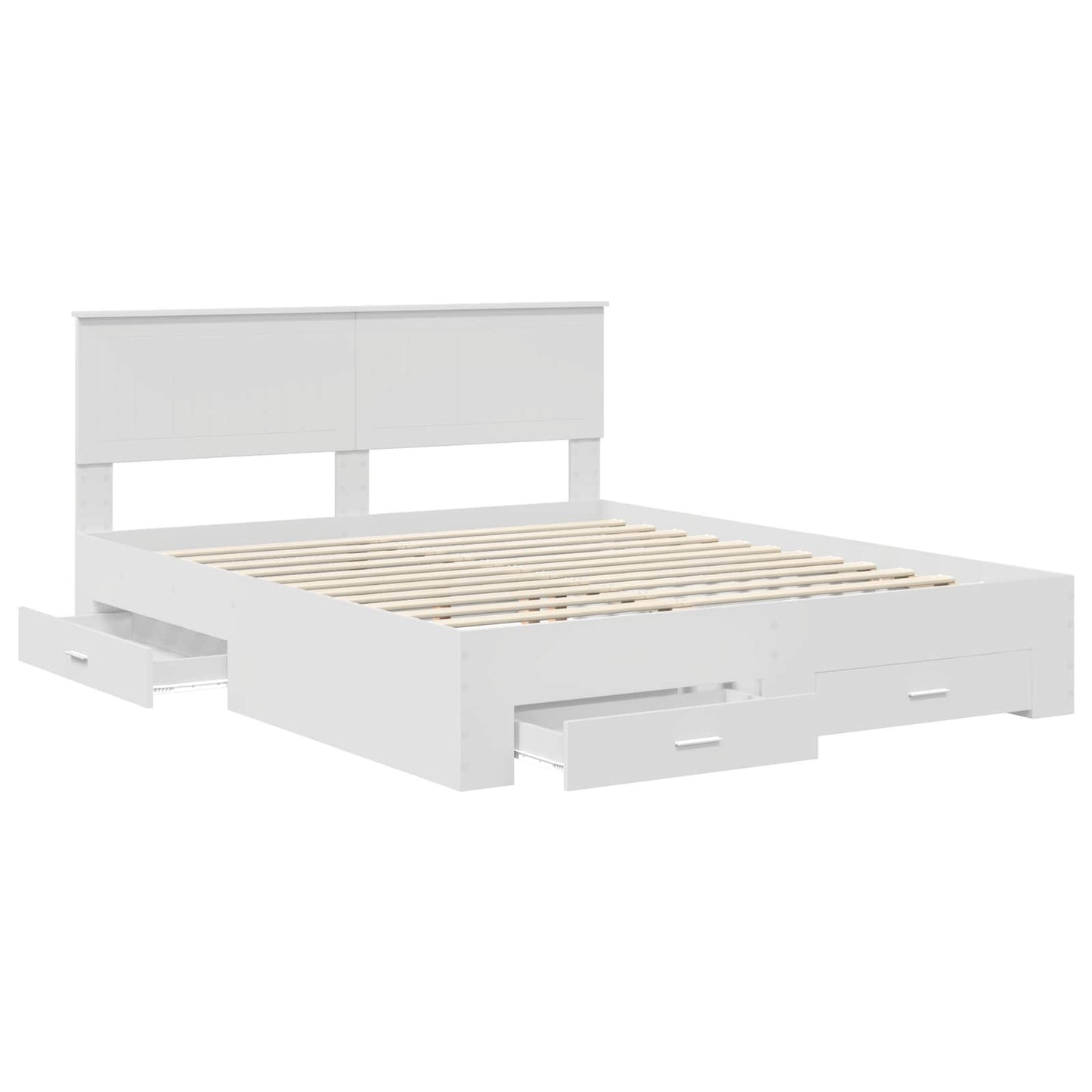 Struttura del letto Bianco 160 x 200 cm Legno multistrato