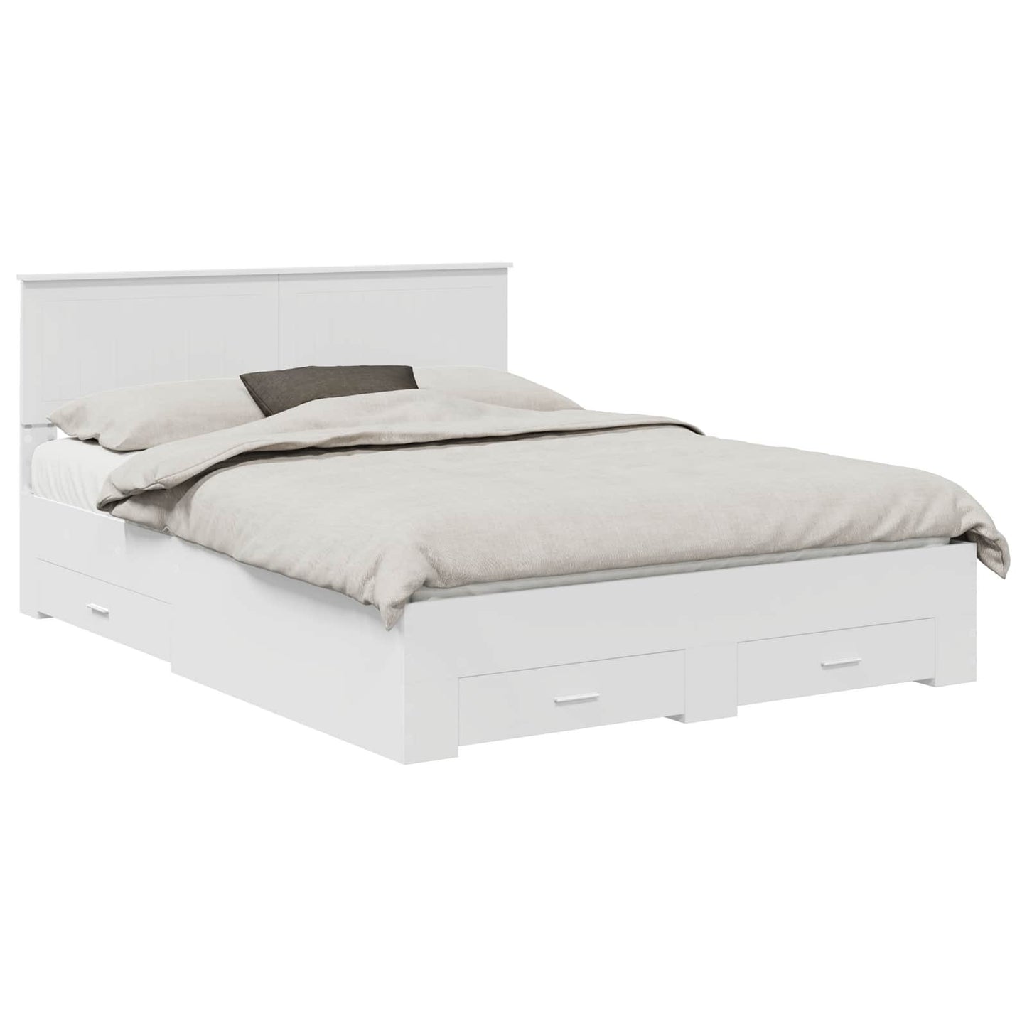 Struttura del letto Bianco 150 x 200 cm Legno multistrato