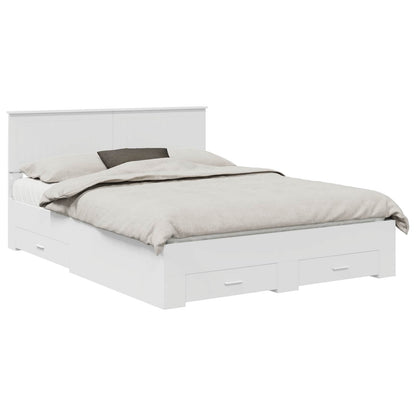 Struttura del letto Bianco 150 x 200 cm Legno multistrato
