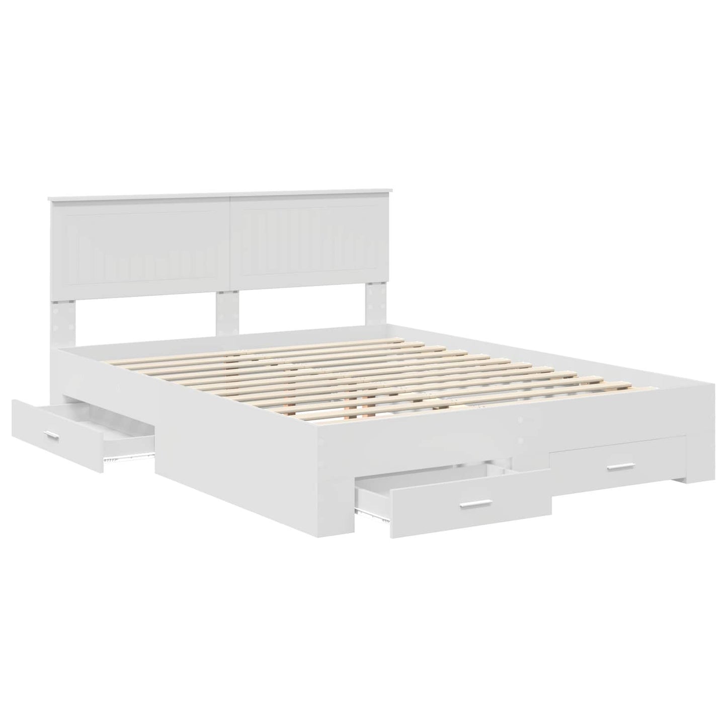 Struttura del letto Bianco 150 x 200 cm Legno multistrato