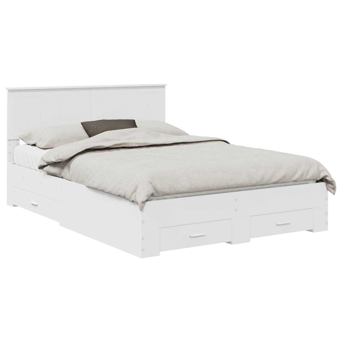 Struttura del letto Bianco 140 x 200 cm Legno multistrato