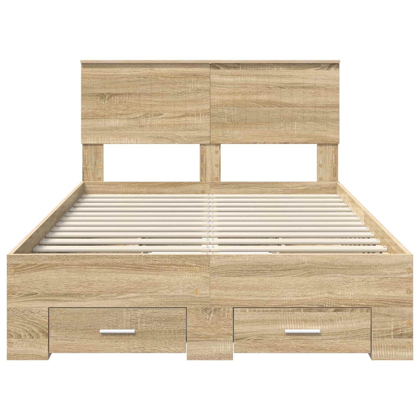 Struttura del letto con testiera Rovere Sonoma 120 x 200 cm