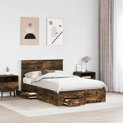 Struttura del letto Rovere fumÃ© 120 x 200 cm Legno multistrato
