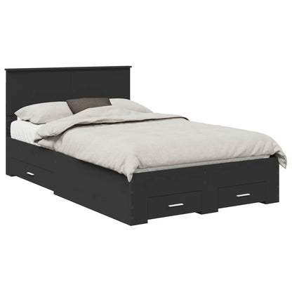 Struttura del letto Nero 120 x 190 cm Legno multistrato