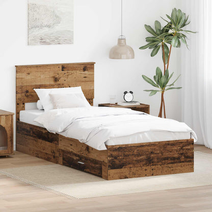Struttura del letto Legno vecchio 90 x 200 cm Legno multistrato