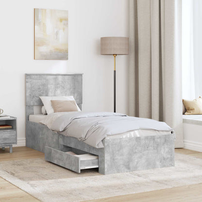 Struttura del letto Grigio Certo e Argento 70 x 190 cm