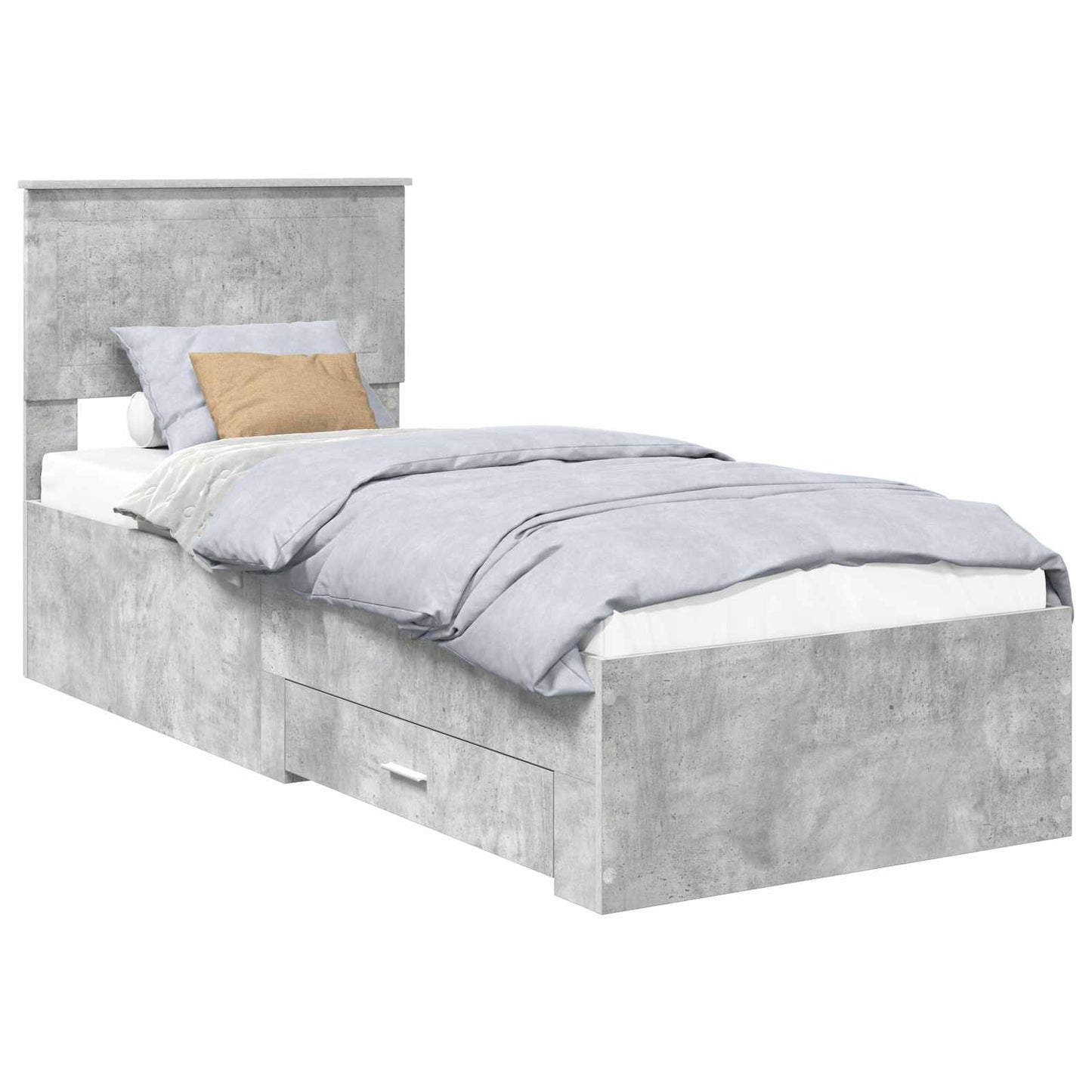 Struttura del letto Grigio Certo e Argento 70 x 190 cm