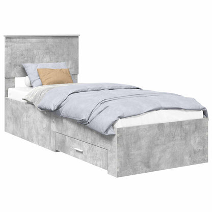 Struttura del letto Grigio Certo e Argento 70 x 190 cm