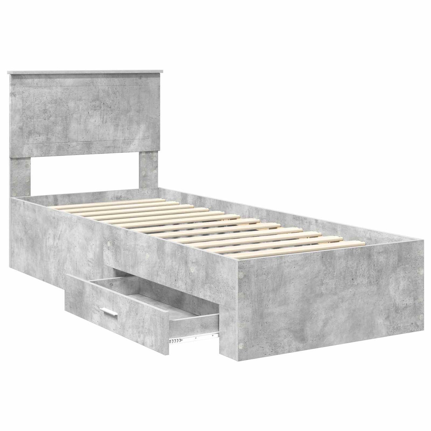 Struttura del letto Grigio Certo e Argento 70 x 190 cm