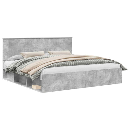 Struttura del letto Calcestruzzo 200 x 200 cm Pino massello