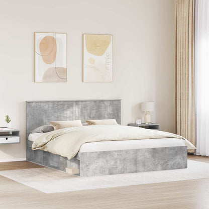 Struttura del letto Calcestruzzo 180 x 200 cm Pino massello
