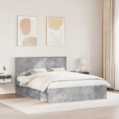 Struttura del letto Calcestruzzo 160 x 200 cm Pino massello