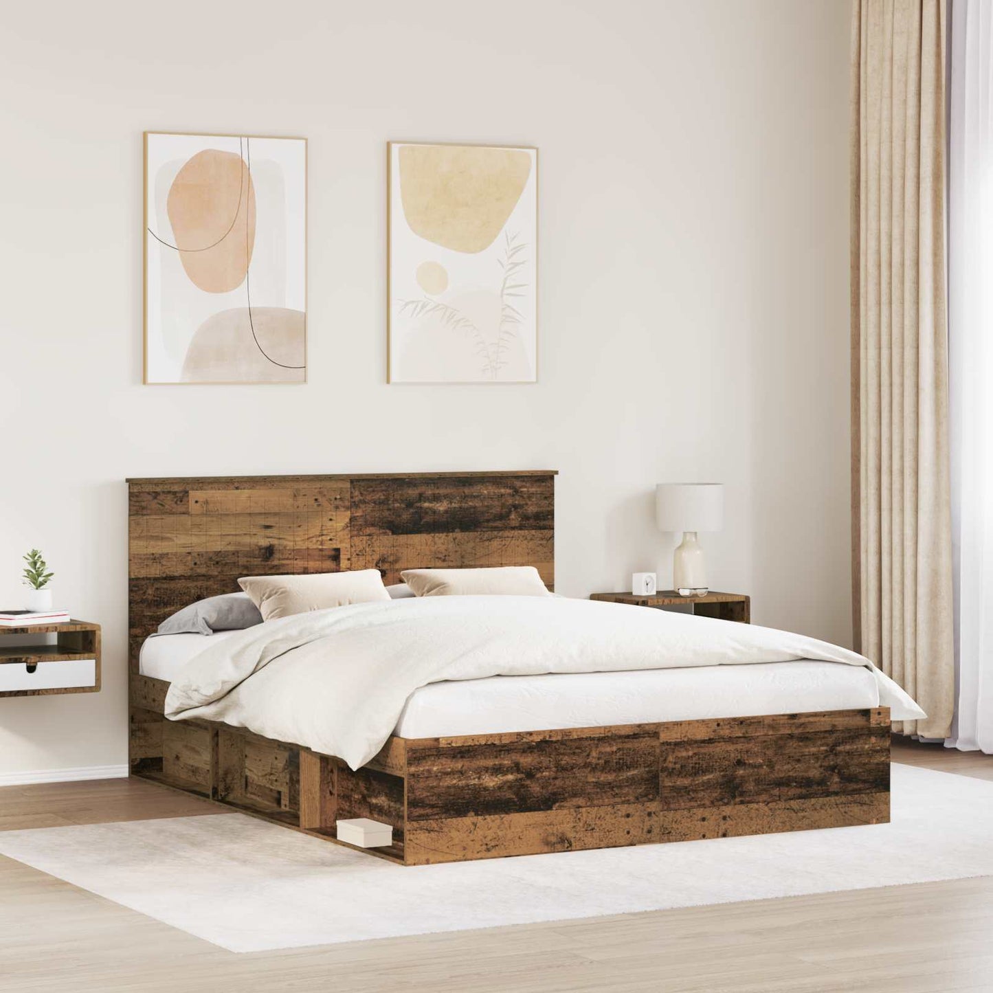 Struttura del letto Legno vecchio 160 x 200 cm Pino massello