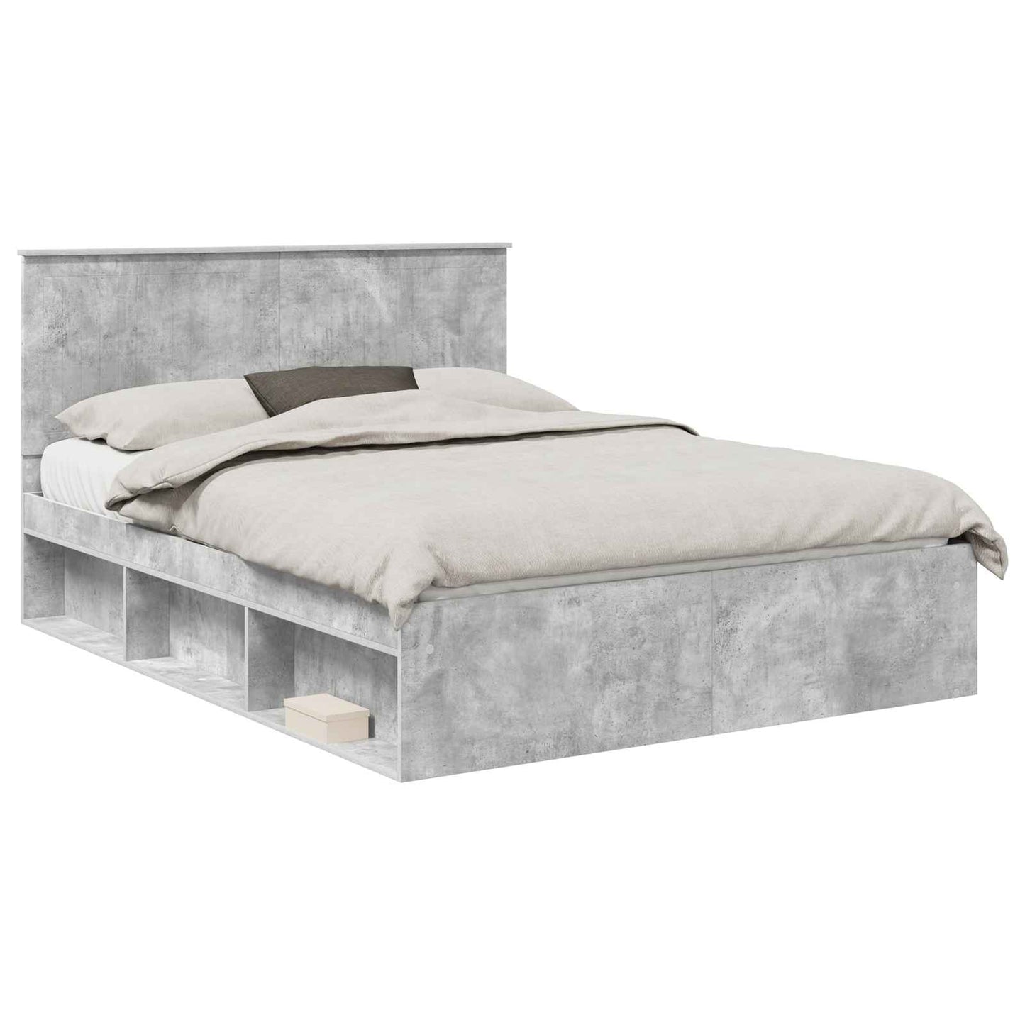 Struttura del letto Grigio ConcretÃ¨ 150 x 200 cm Pino massello