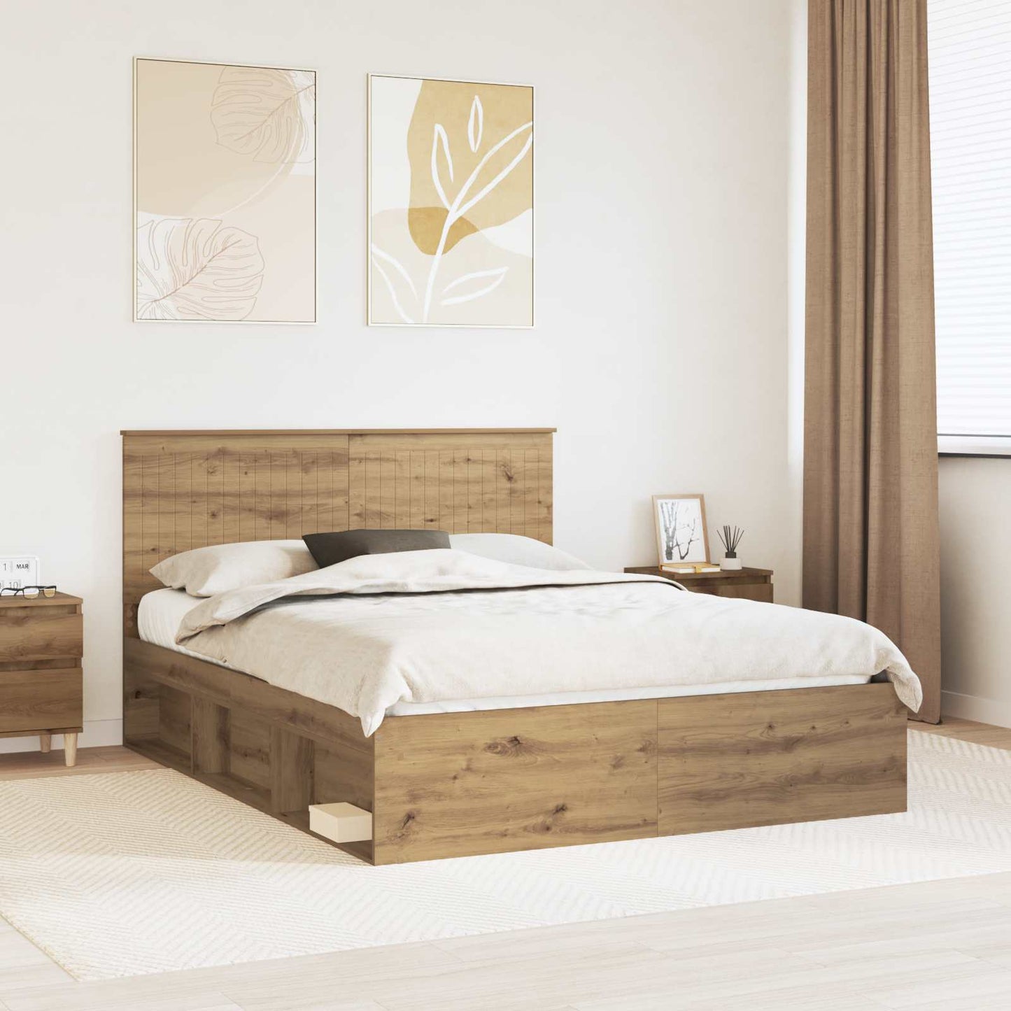 Struttura del letto Rovere artigianale 150 x 200 cm