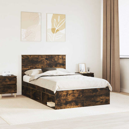 Struttura del letto Rovere fumÃ© 120 x 200 cm Pino massello