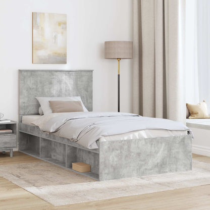 Struttura del letto Grigio ConcretÃ¨ 100 x 200 cm Pino massello