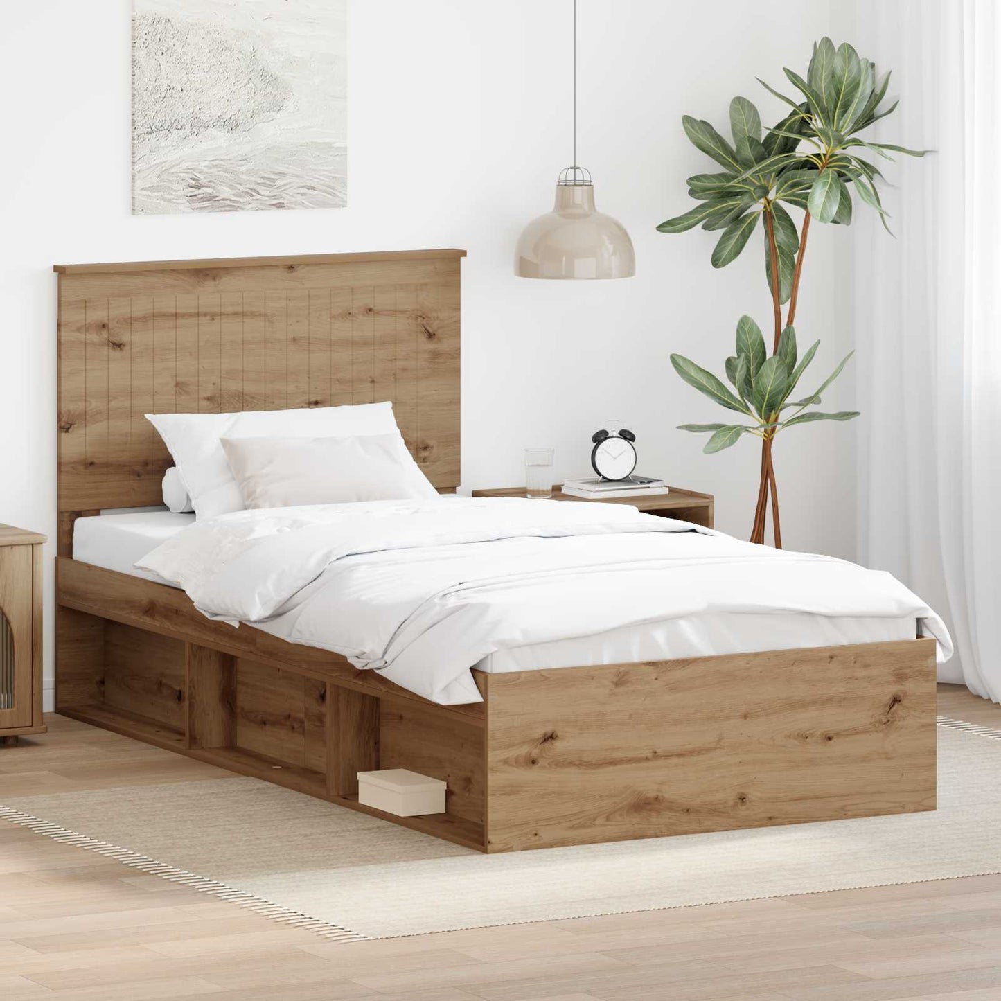 Struttura del letto Rovere artigianale 100 x 200 cm