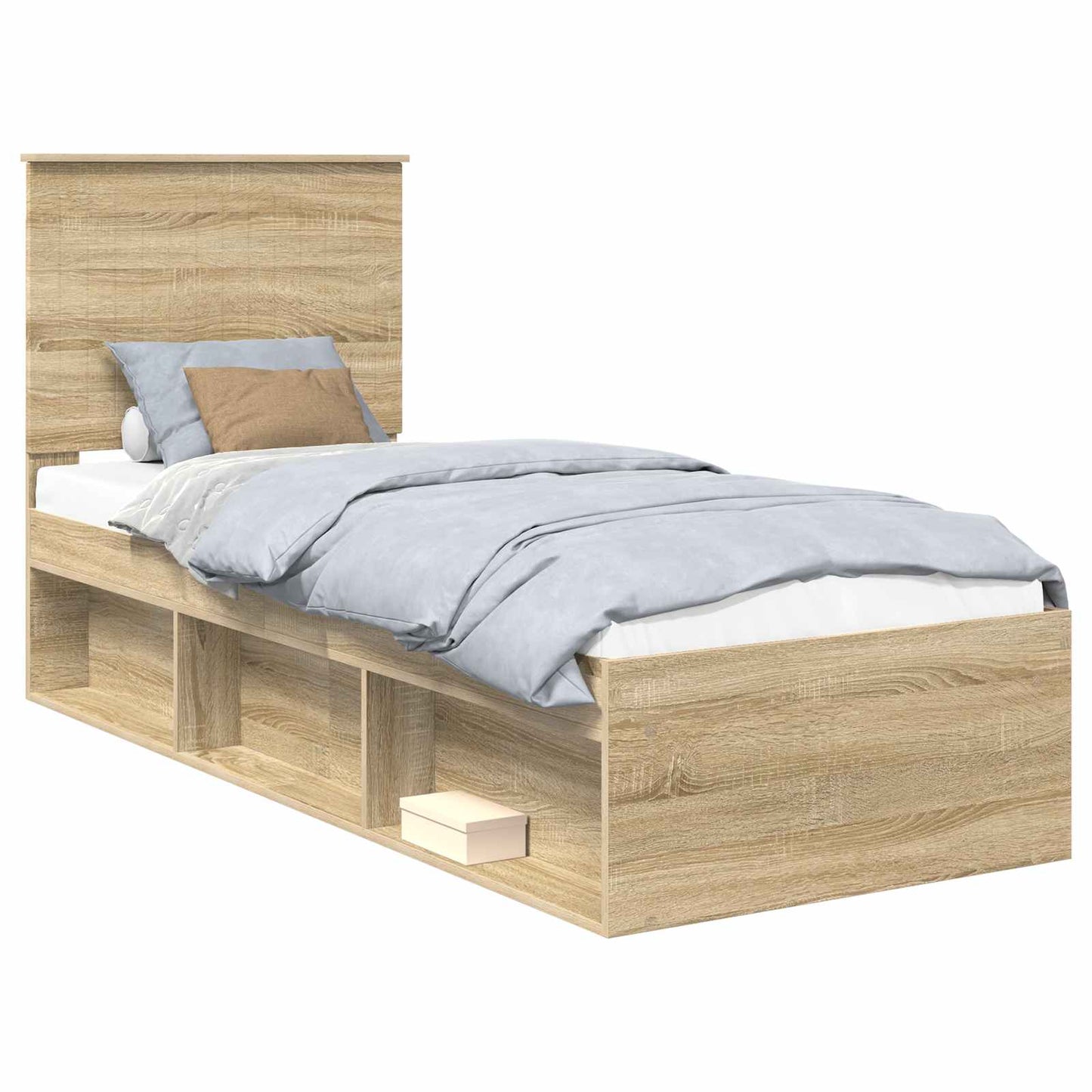 Struttura del letto Rovere Sonoma 75 x 190 cm Pino massello