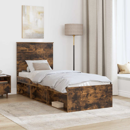 Struttura del letto Rovere fumÃƒÂ© 75 x 190 cm Pino massello