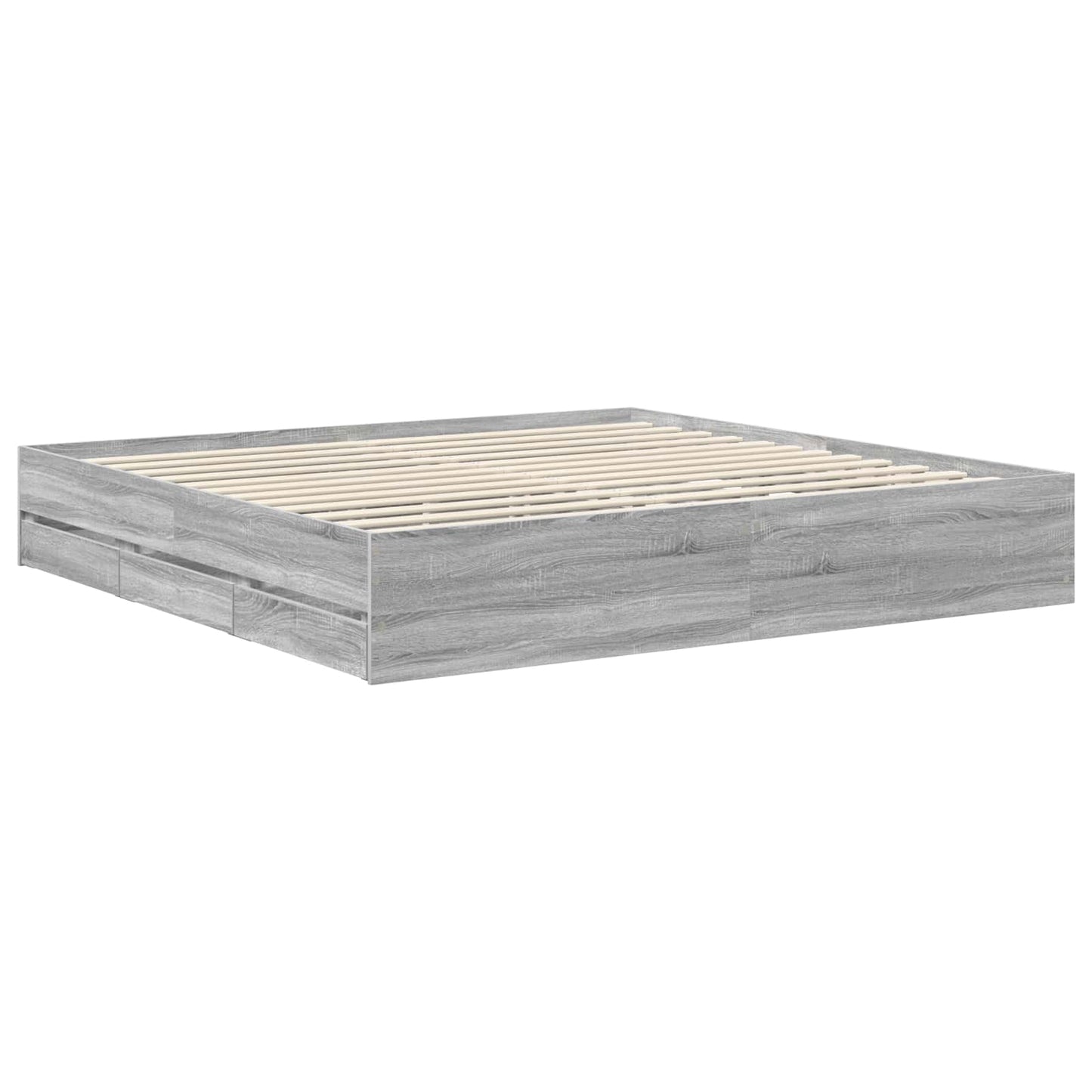 Struttura del letto con testiera Grigio Sonoma 200 x 200 cm