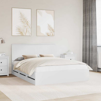 Struttura del letto Bianco 160 x 200 cm Legno Ingegnerizzato