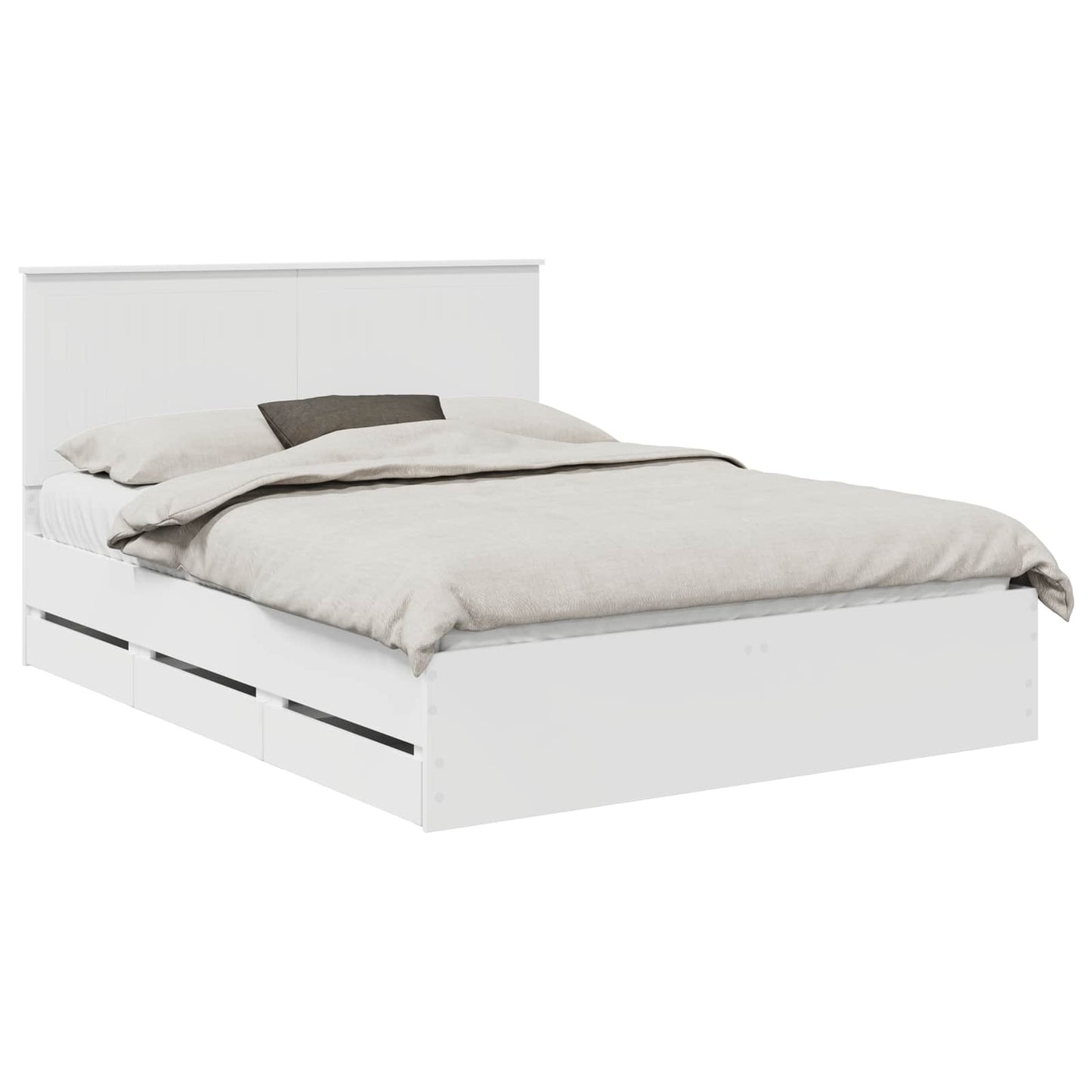 Struttura del letto Bianco 150 x 200 cm Legno Ingegnerizzato