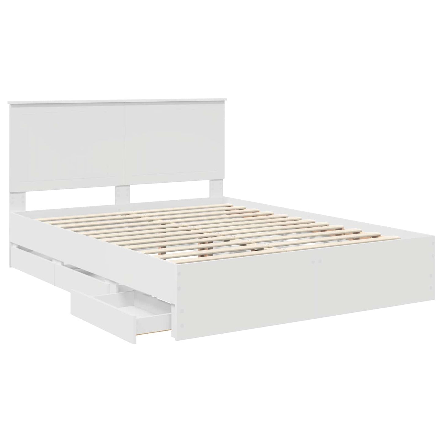 Struttura del letto Bianco 150 x 200 cm Legno Ingegnerizzato